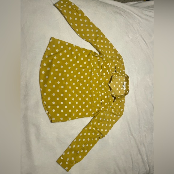 Jean-Pierre Klifa(Paris)Mustard yellow w/Polka dots new w/ tags Negatiable price - Picture 1 of 5